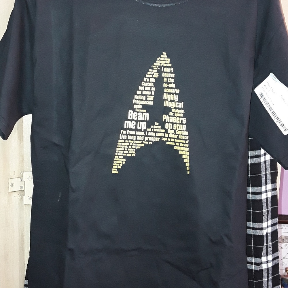 Star trek pajama top t shirt